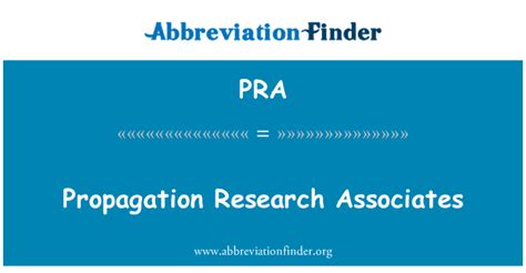 pra abbreviation.